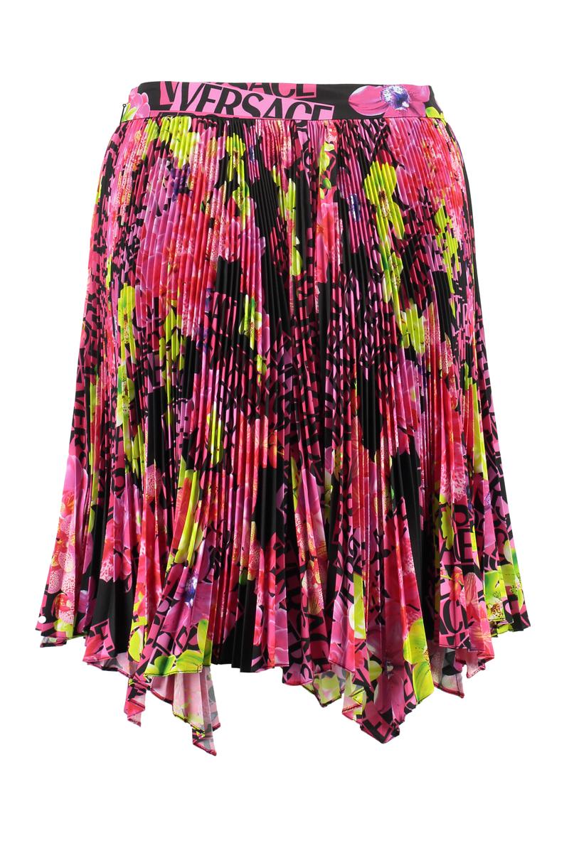 Versace Printed Pleated Skirt