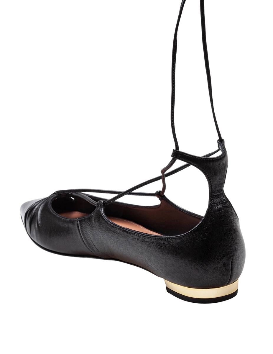 Aquazzura Gabi Flat In Soft Nappa