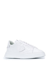 Philippe Model White 'Temple' Sneakers In Calf Leather