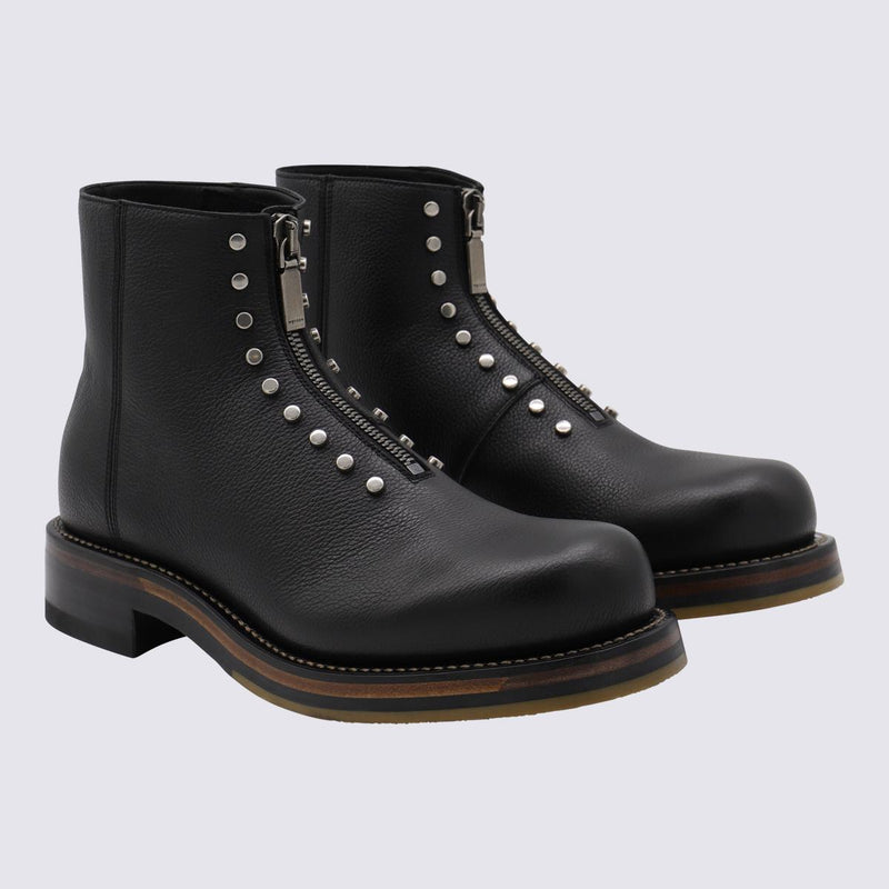 Alexander McQueen Black Leather Boots