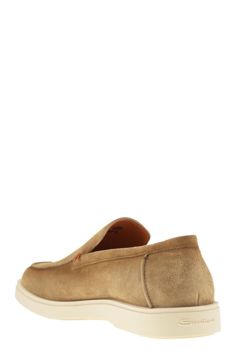 Santoni Suede Moccasin