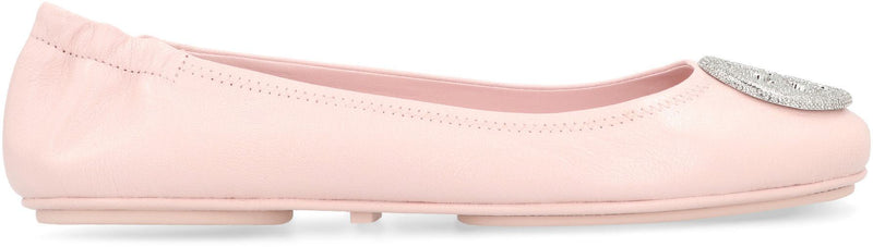 Tory Burch Minnie Travel Leather Ballet Flats
