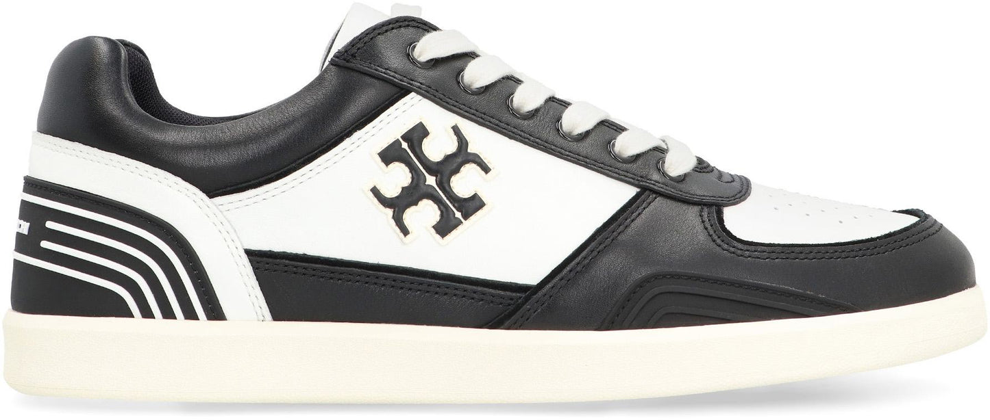 Tory Burch Clover Court Leather Low-Top Sneakers