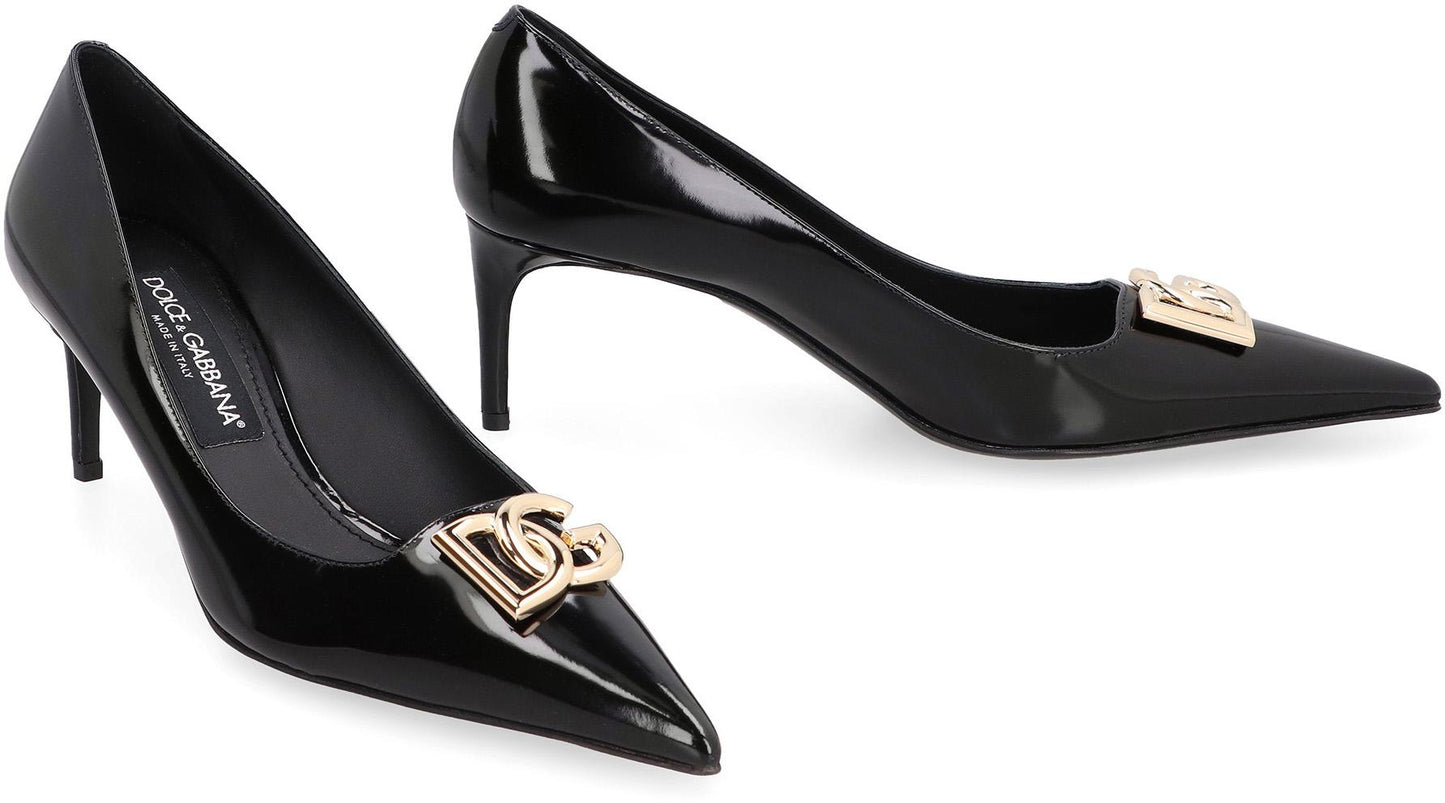 Dolce & Gabbana Leather Pointy-Toe Pumps