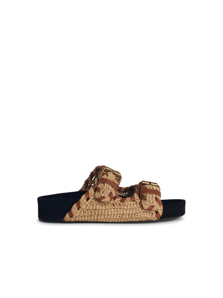 Isabel Marant Étoile 'Lennyo' Beige Palm Slipper