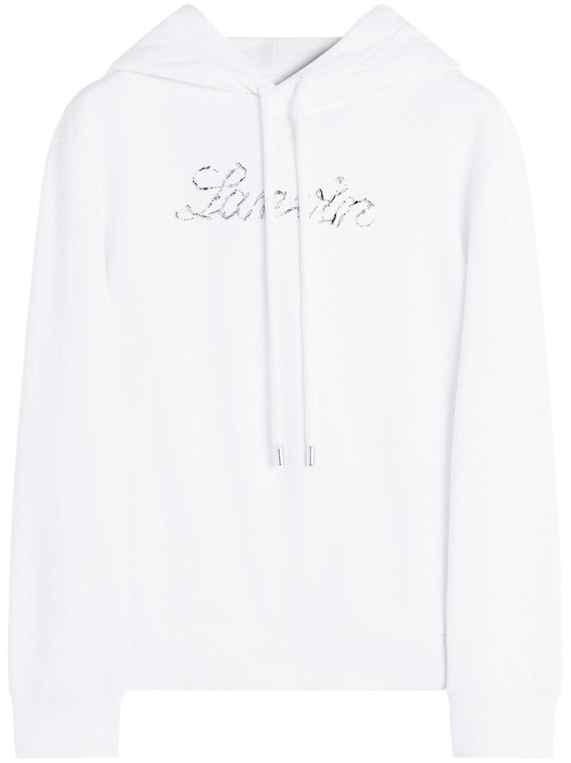 Lanvin Hoodie Logo Manuscrit Brodé Clothing