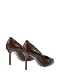 Jimmy Choo Croc Embossed Leather Romy 85 Pumps Shoes
