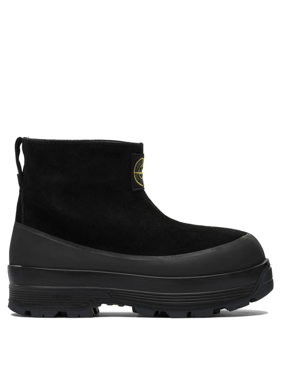 Stone Island Suede Leather Ankle Boots