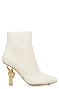Bottega Veneta Knot Leather Ankle Boots