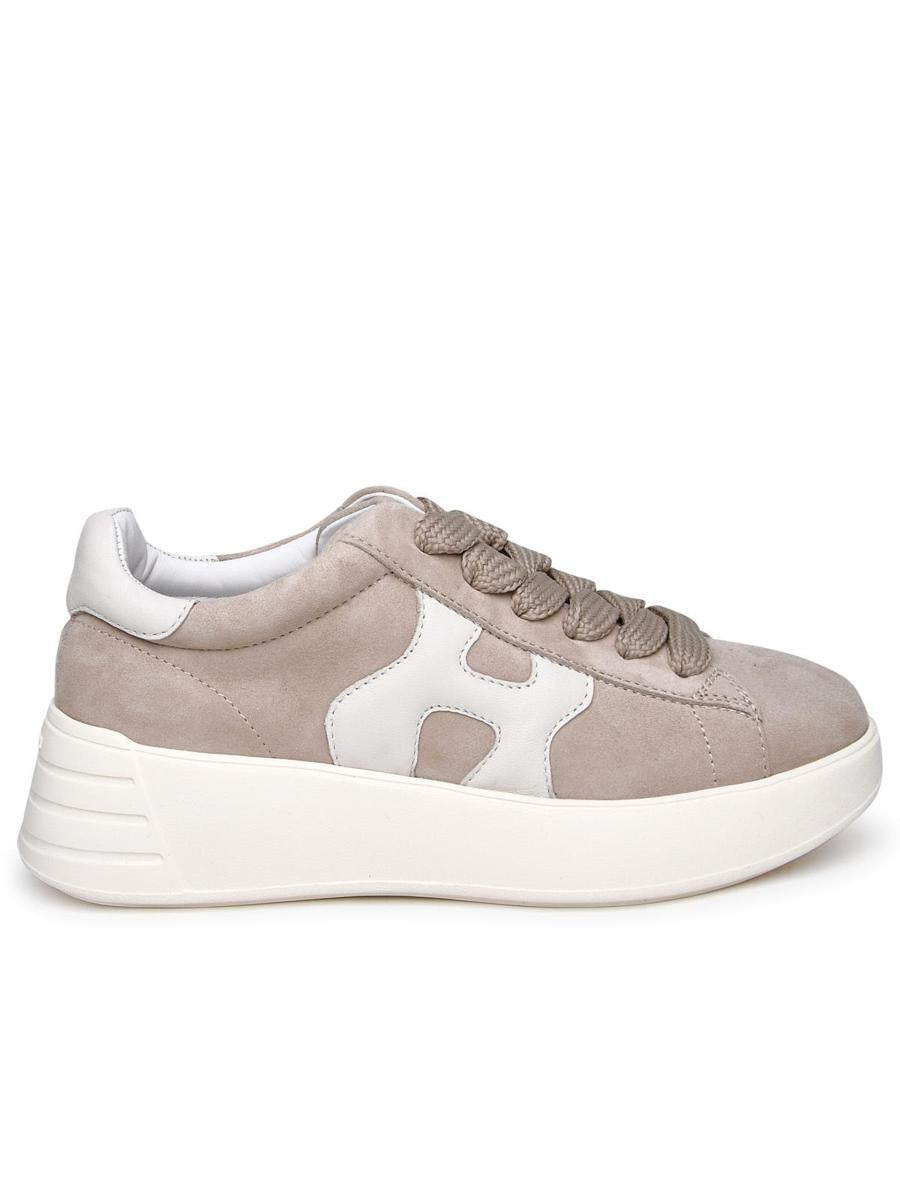 Hogan Beige Rebel Suede Sneakers