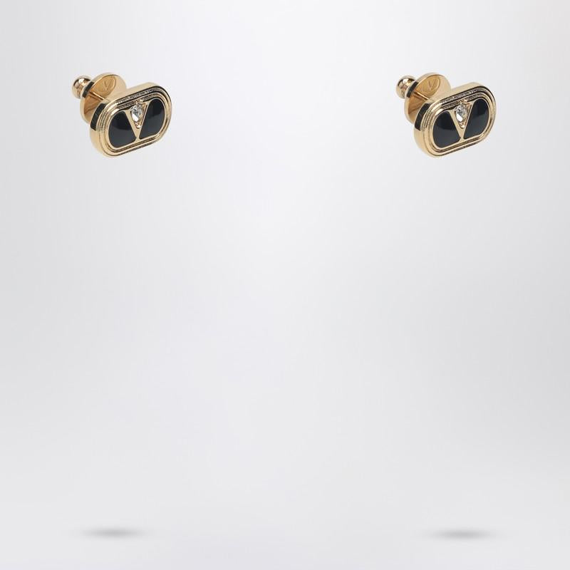 Valentino Garavani Oval Earrings With Crystals