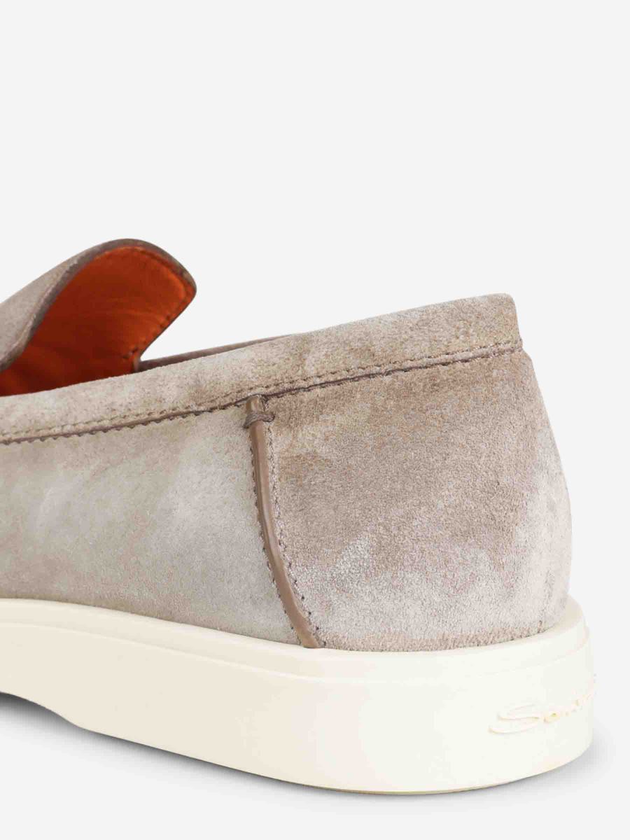 Santoni Suede Leather Loafers