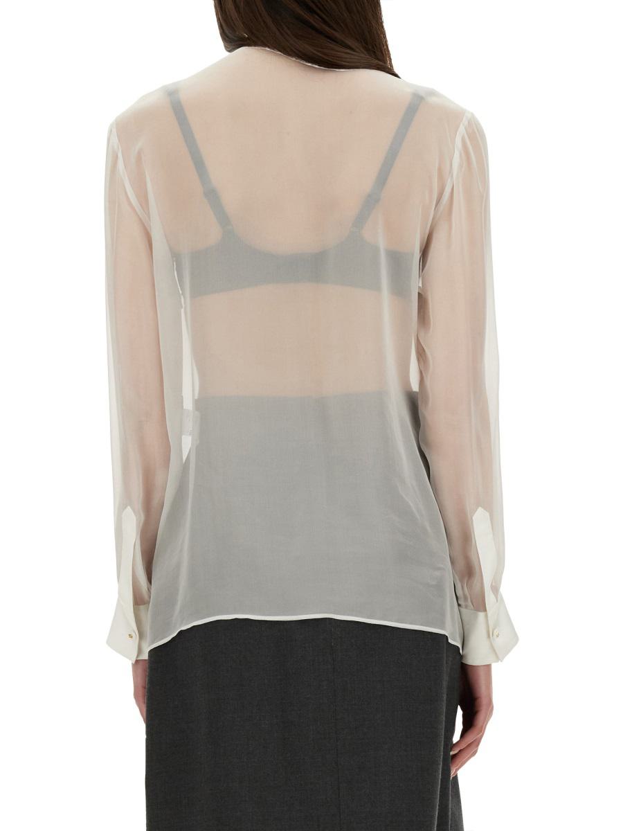 Dolce & Gabbana Chiffon Shirt With Bow