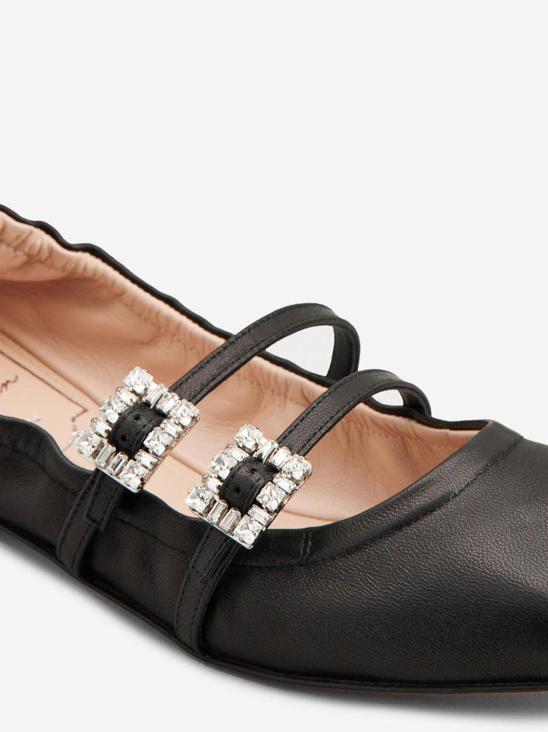 Roger Vivier Leather Ballerinas With Belt