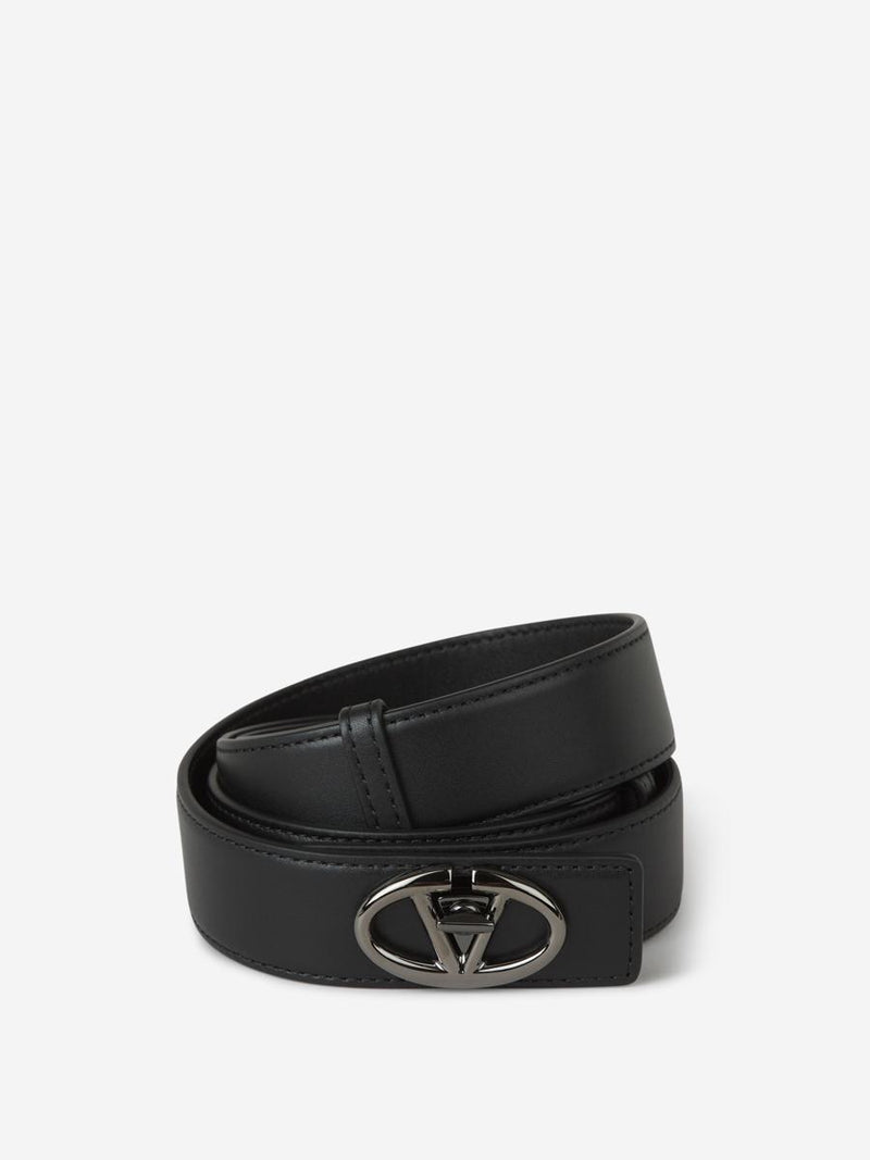 Valentino Garavani Logo Leather Belt
