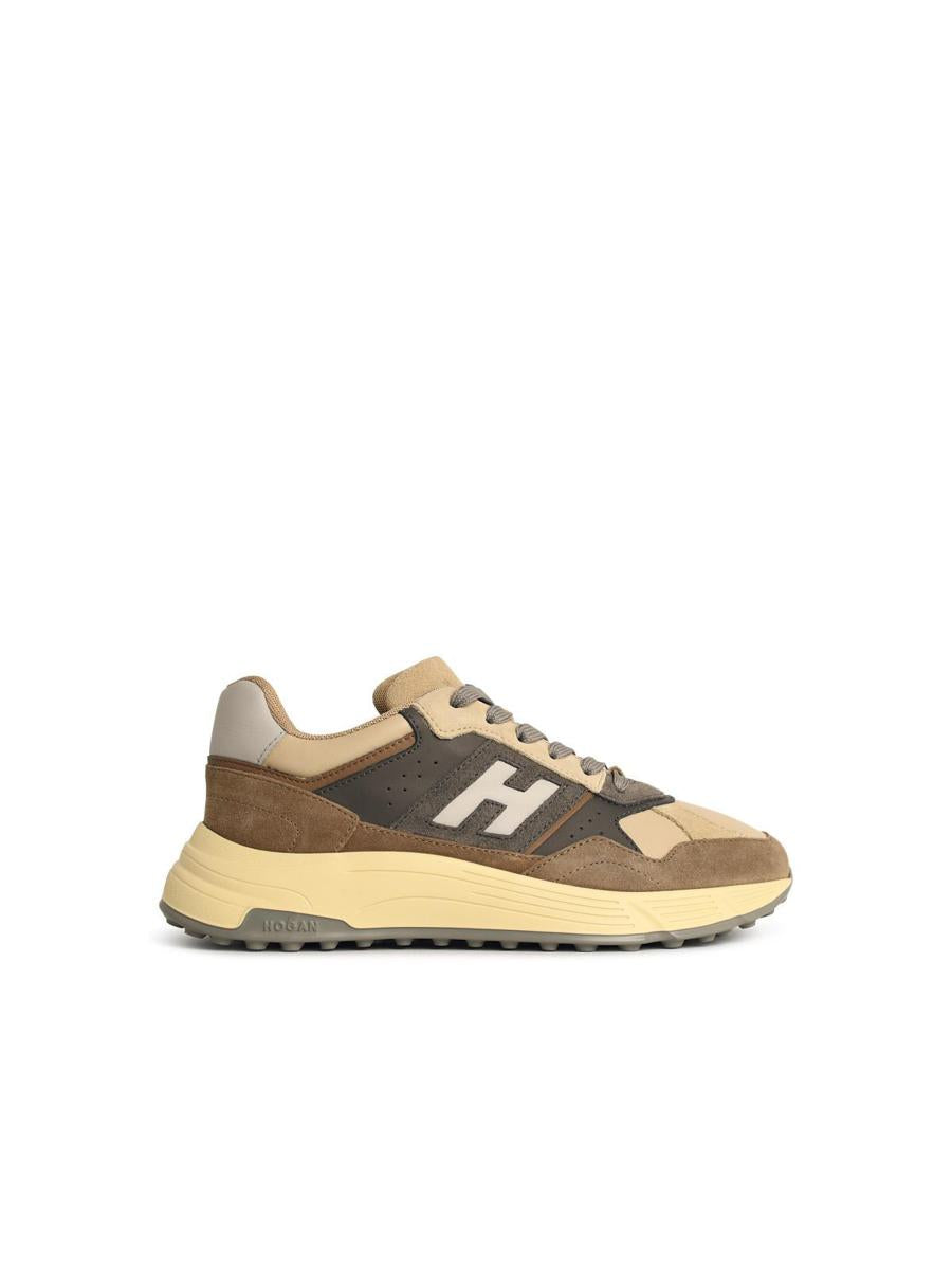 Hogan 'Hyperlight' Brown Leather Sneakers