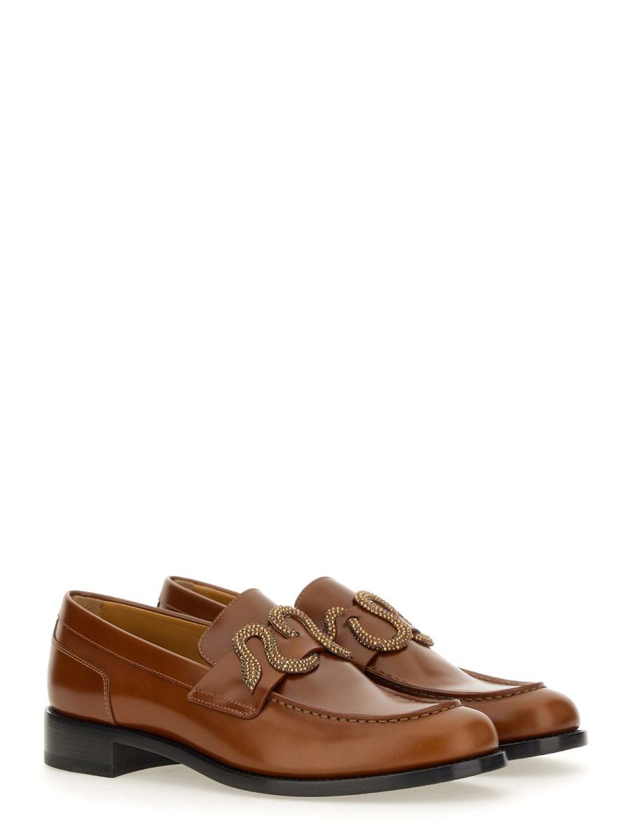 René Caovilla Leather Loafer