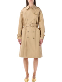A.P.C. Greta Trench Coat In Beige Waterproof Gabardine