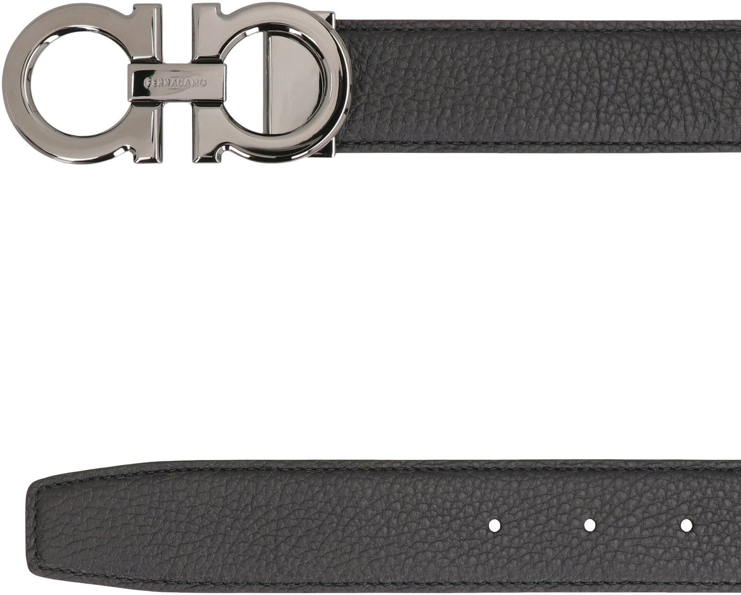 Salvatore Ferragamo Gancini Reversible Leather Belt