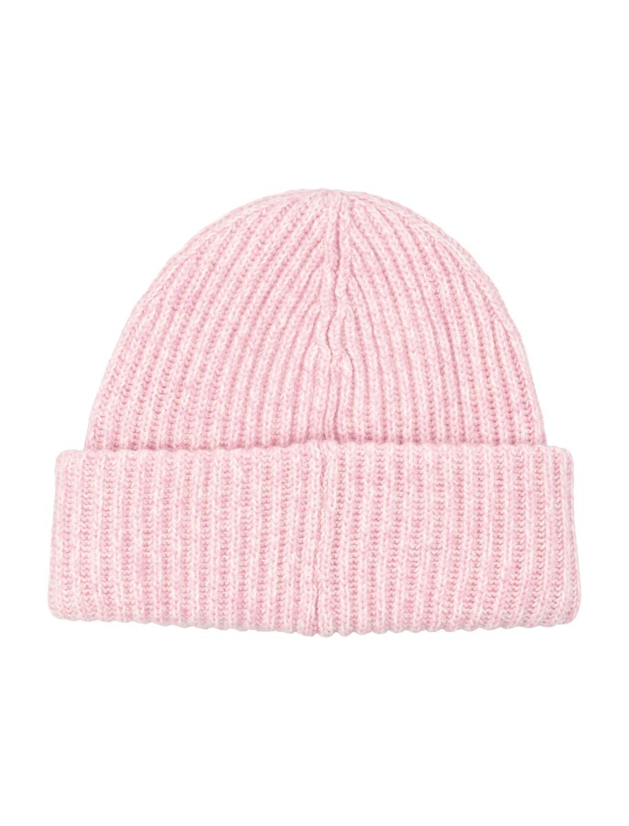 Ganni Ribbed Wool Logo Beanie