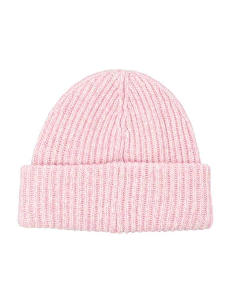 Ganni Ribbed Wool Logo Beanie