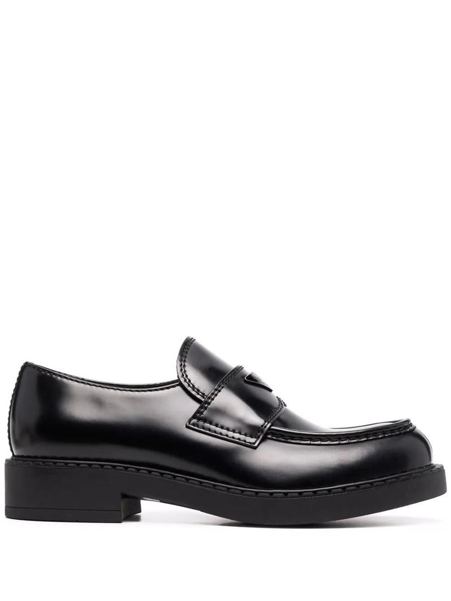 Prada Brushed Leather Loafers