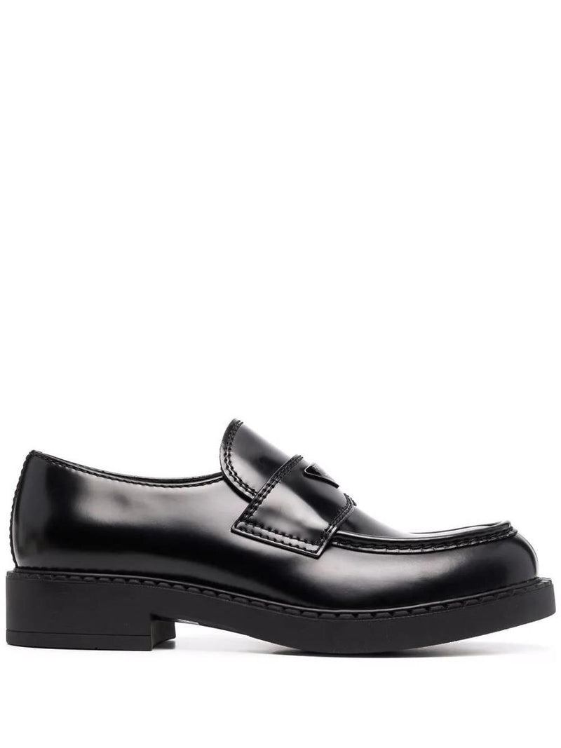 Prada Brushed Leather Loafers