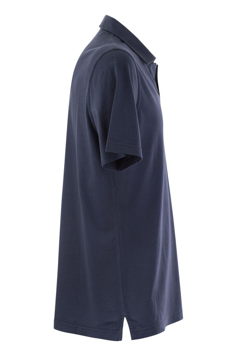 Fedeli Cotton Polo Shirt With Open Collar