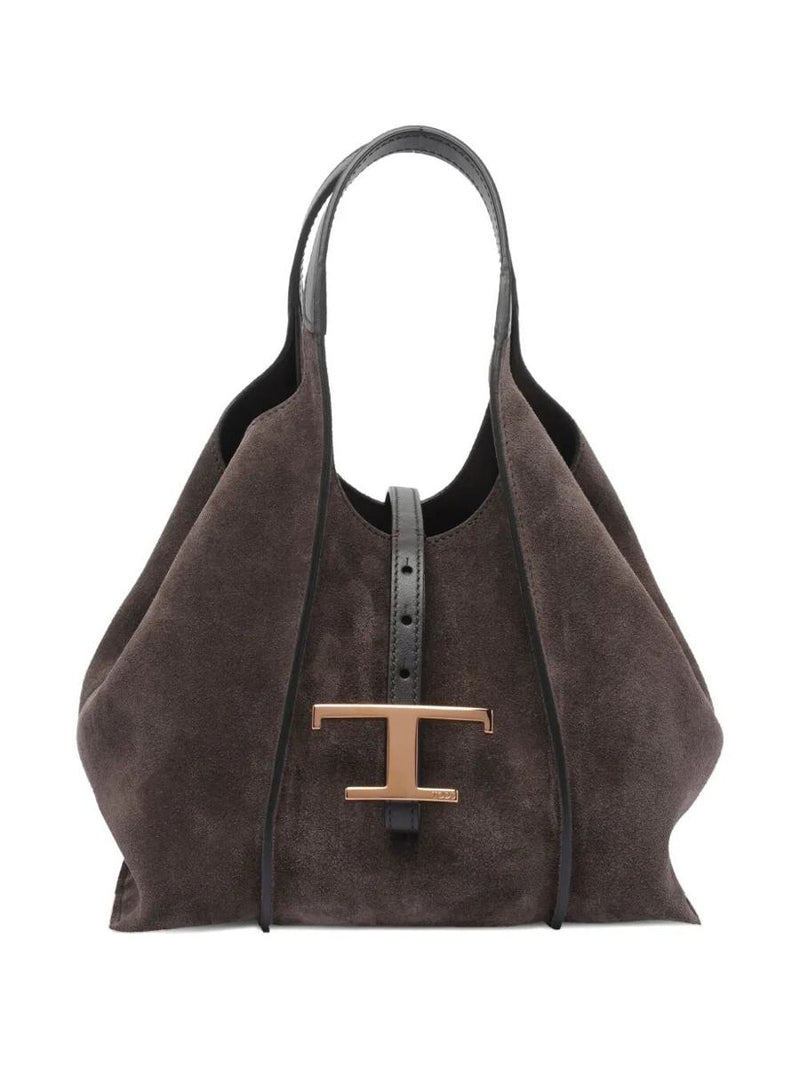 Tod'S T Timeless Mini Shopping In Suede Bags