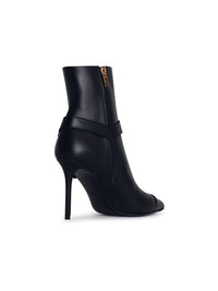 Balmain 'Eva' Black Leather Ankle Boots