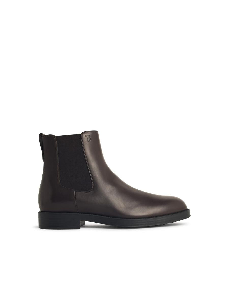 Tod'S 'El. Formal' Brown Leather Ankle Boots