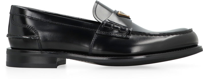 Prada Brushed Leather Loafers