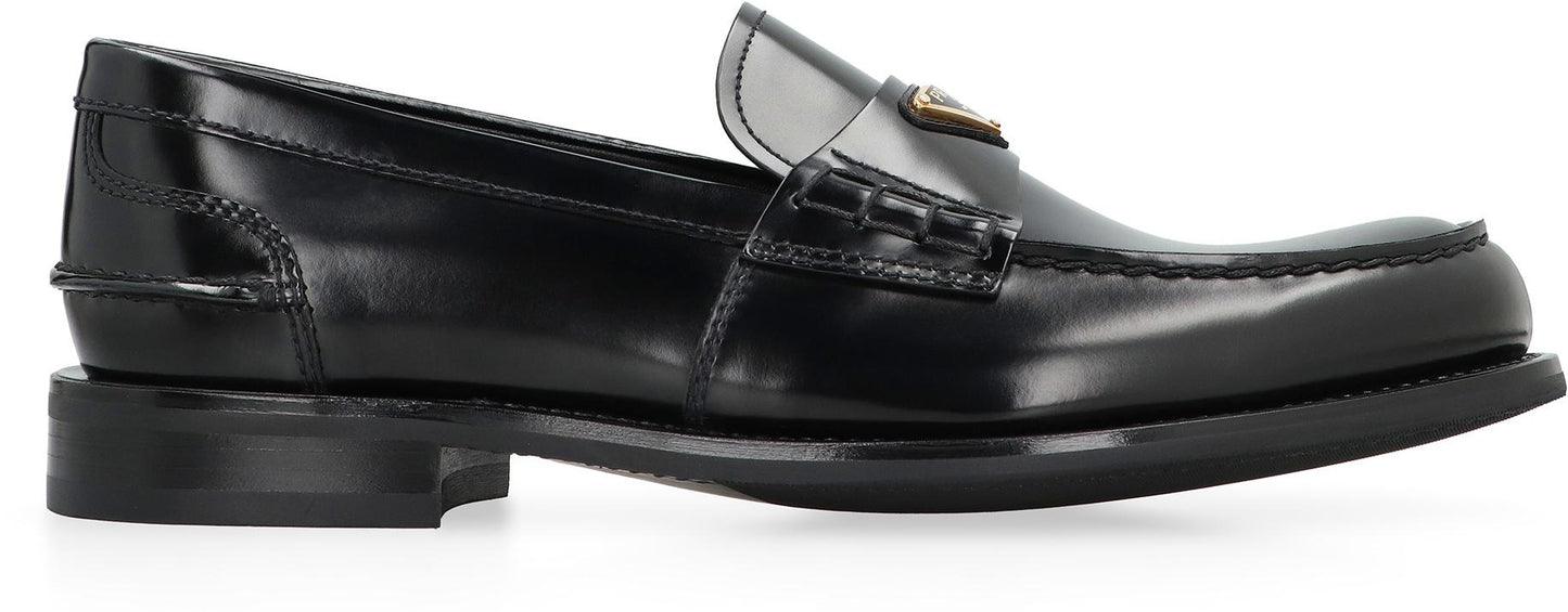 Prada Brushed Leather Loafers