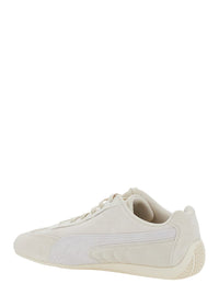 'Speedcat Og' White Low Top Sneakers With Logo Lettering On The Side And Formstrip Detail On The Side In Leather Unisex