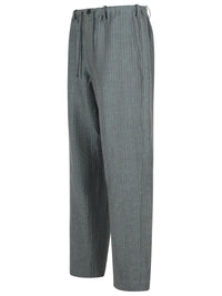 Dries Van Noten 'Penny' Grey Linen Blend Trousers