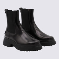 Tod'S Black Leather Boots