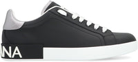 Dolce & Gabbana Portofino Spoiler Leather Low-Top Sneakers