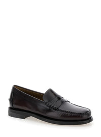 Bordeaux Pull-On Loafers In Leather Man