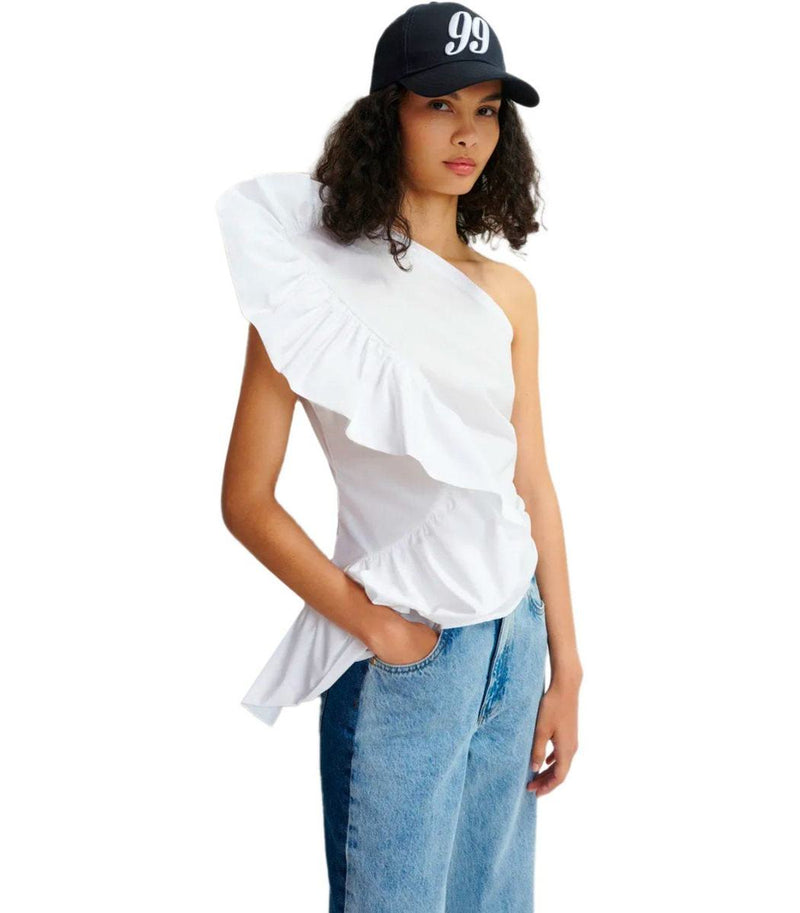 Essentiel Antwerp Haven White Asymmetric Top