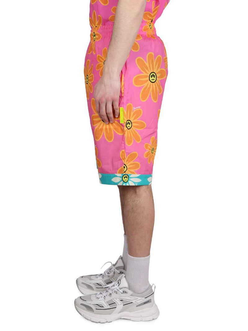 Barrow Sunflower Print Bermuda Shorts Unisex