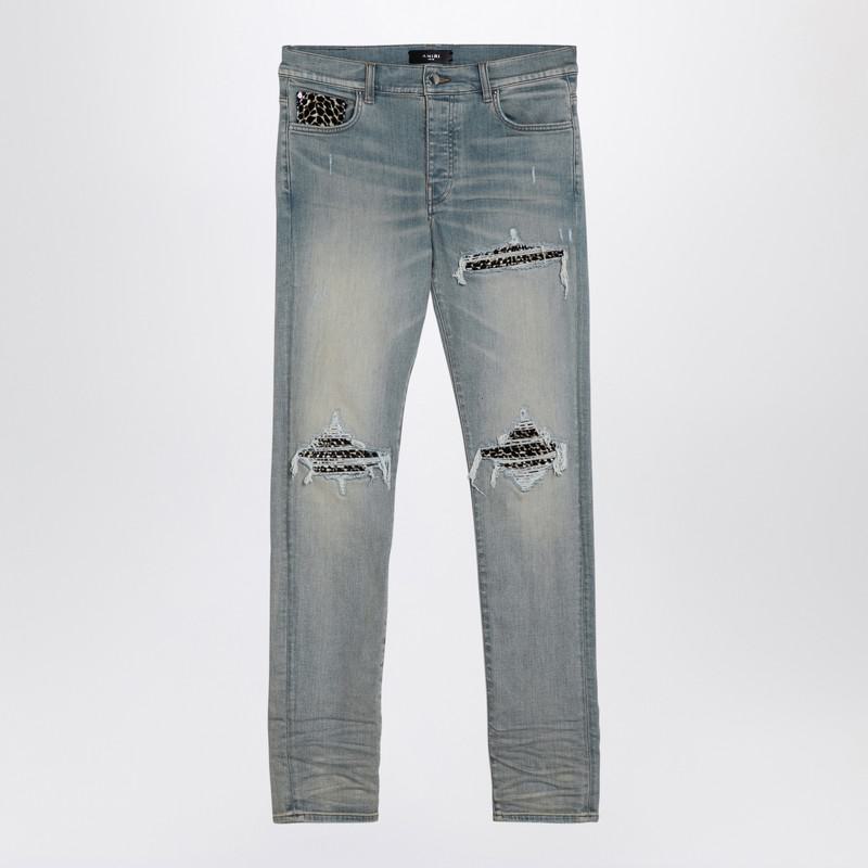 Amiri Leopard Jeans Mx1 Antique Indigo
