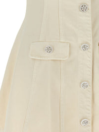 Self-Portrait 'Cream Collared Denim Mini' Dress