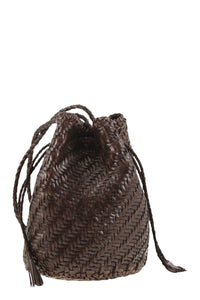 Dragon Diffusion Pompom Double Jump - Bucket Bag With Woven Leather