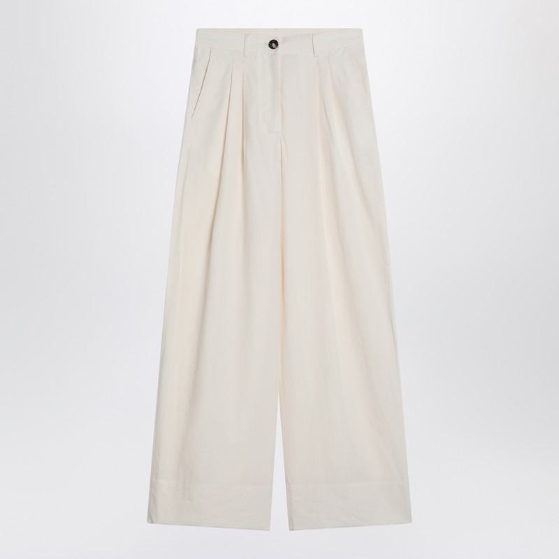 Mkdt Studio Wide Écru Trousers In