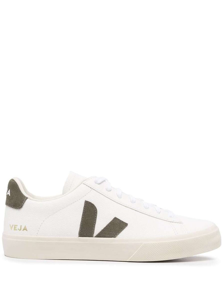 White 'Campo' Sneaker With Side Logos In Vegan Leather Man