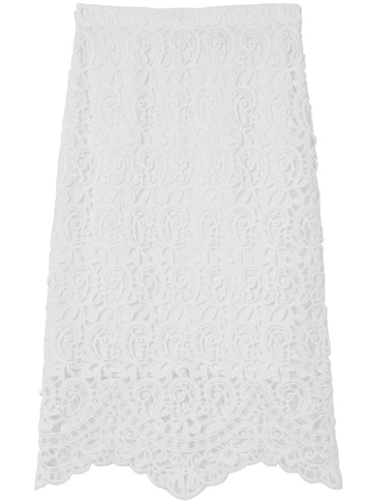 Burberry Lace Midi Skirt