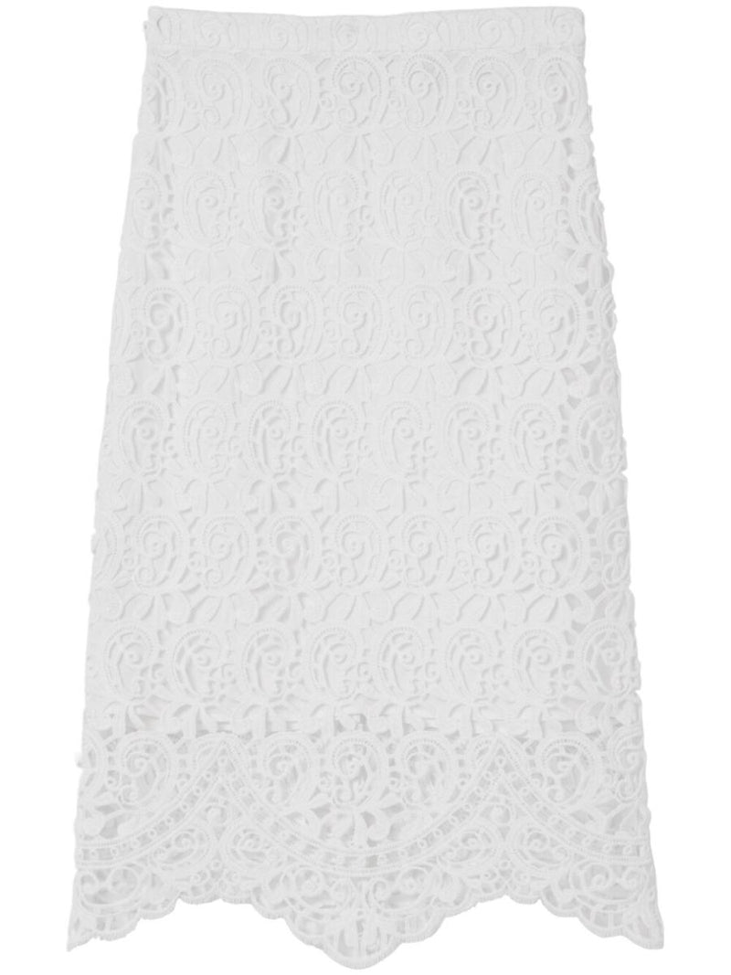 Burberry Lace Midi Skirt
