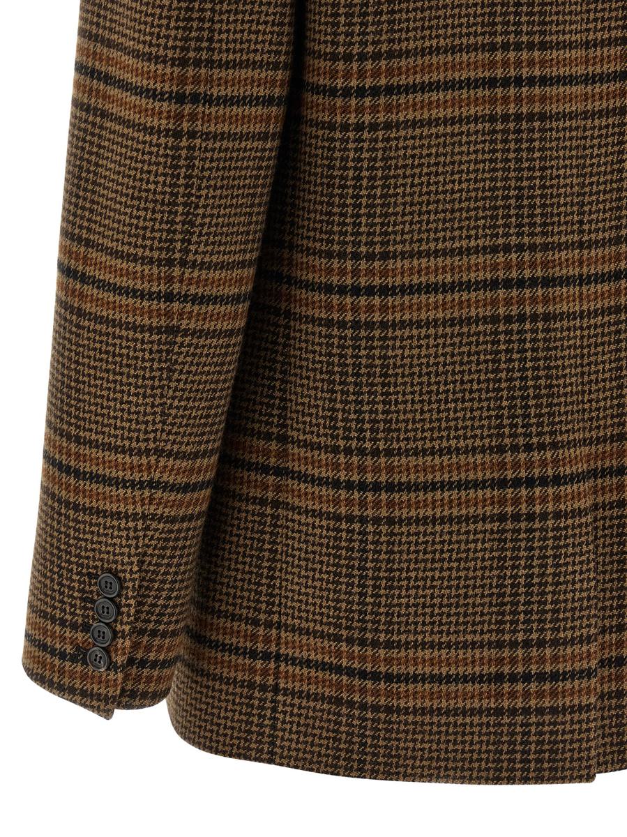 Saint Laurent Prince Of Wales Wool Blazer