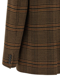 Saint Laurent Prince Of Wales Wool Blazer