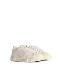 Versace 'Greca' White Leather Sneakers